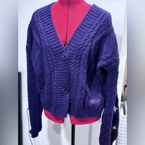 Rare Taylor Swift Speak Now purple cable cardigan